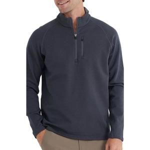 NEW FREE FLY men's bamboo heritage fleece quarter zip in graphite